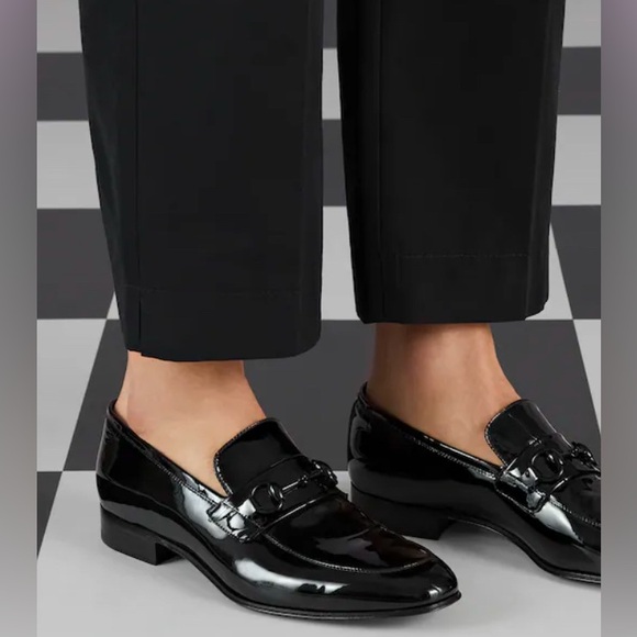 NIB [Gucci] Authenticated Black Patent Leather Loafers w Tonal Horsebit Mens 8 - Picture 3 of 17